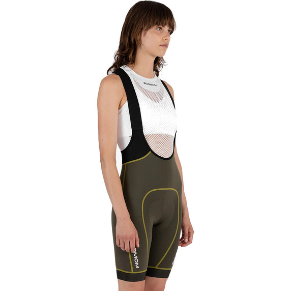 Soomom Womens Race Bib Shorts Army Green