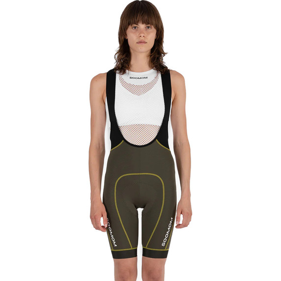 Soomom Womens Race Bib Shorts Army Green