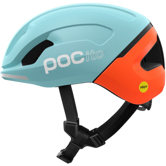 POC POCito Omne MIPS Youth Helmet Indicolite Blue Matt/Carnelian Orange Matt
