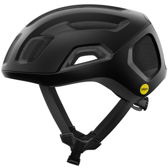POC Ventral Air Wide Fit MIPS Road Helmet Uranium Black Matt