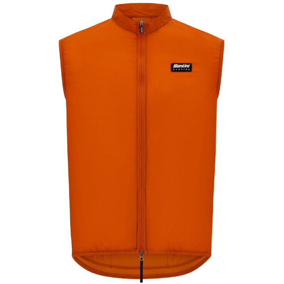 Santini RTR Pocketable Wind Proof Vest Deep Orange