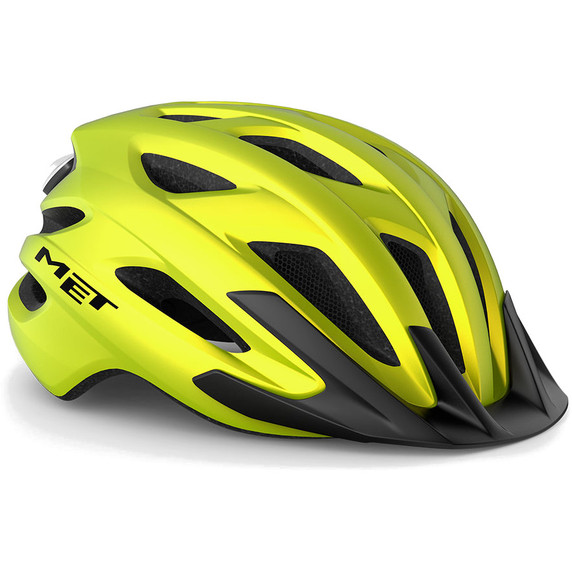 Met Crossover Helmet Unisize Lime Yellow Metallic