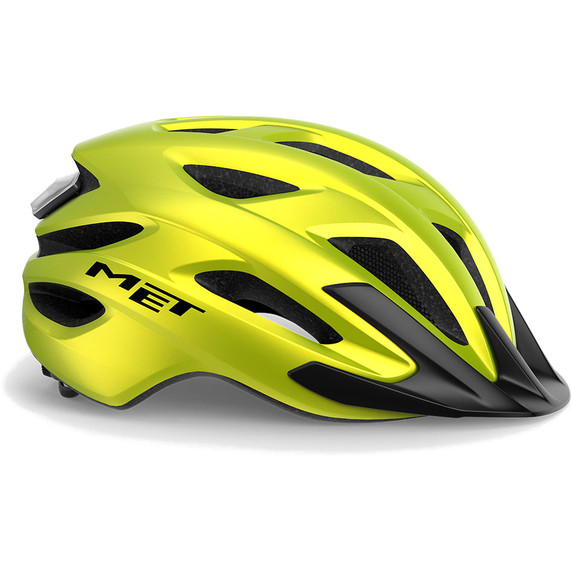 Met Crossover Helmet Unisize Lime Yellow Metallic