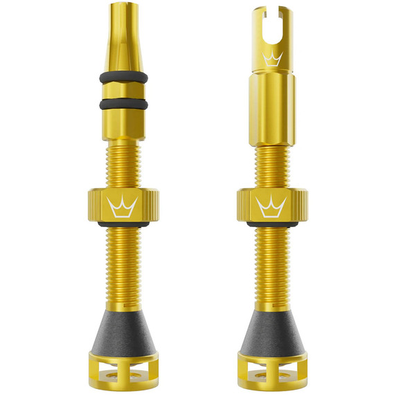 Peaty's Holeshot Fast Flow Tubeless Valves 42mm Gold