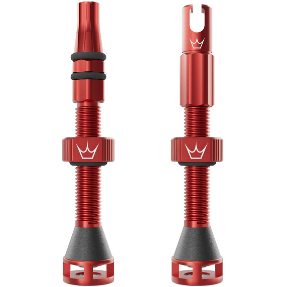 Peaty's Holeshot Fast Flow Tubeless Valves 60mm Red