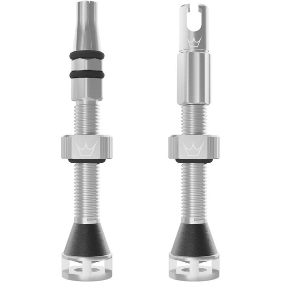 Peaty's Holeshot Fast Flow Tubeless Valves 60mm Silver