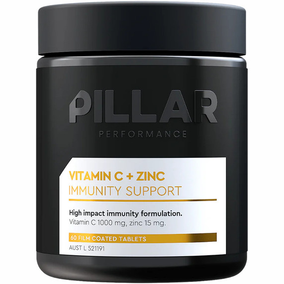 Pillar Performance Vitamin C+Zinc Immunity Support Jar 60 Tablets