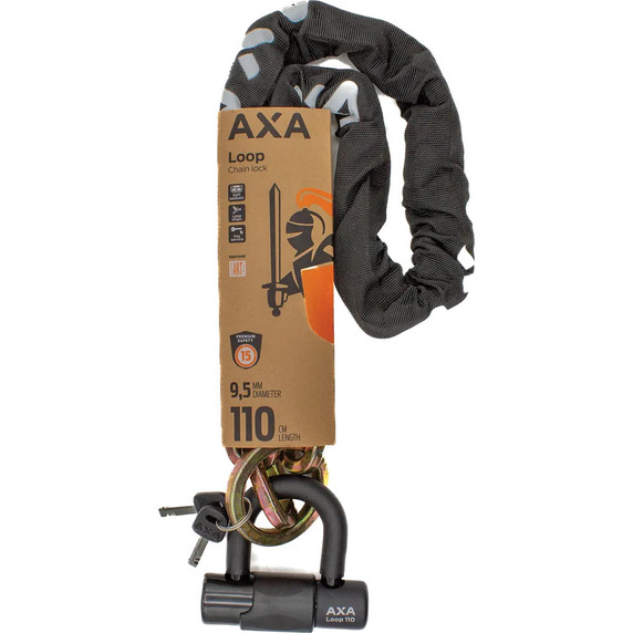 AXA Chain/Pad Lock Loop 110cm x 9.5mm Art 2 Key Lock