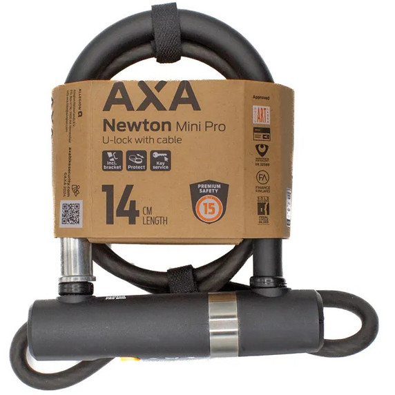 AXA Newton Pro Mini 140mm x 16mm Key U-Lock