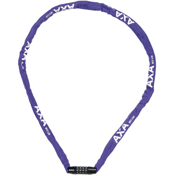 AXA Rigid RCC 120cm x 3.5mm Purple Chain Combo Lock