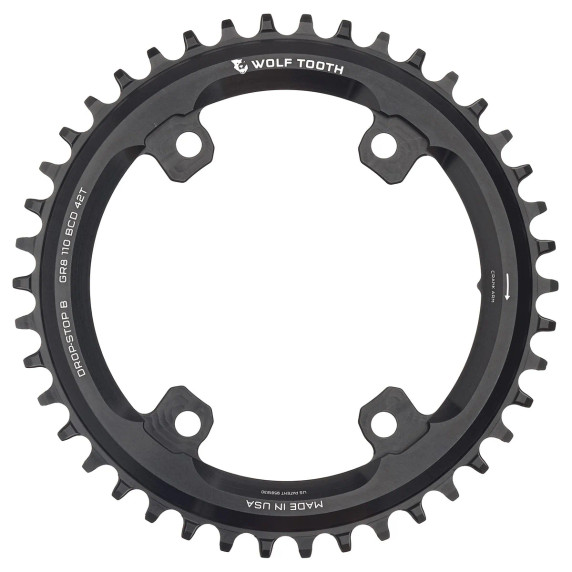Wolf Tooth 110 BCD 4 Bolt Asymmetric Chainring For GRX Drop-Stop B