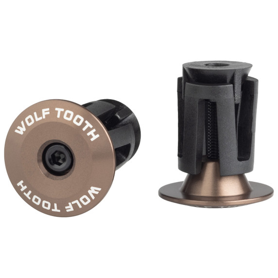 Wolf Tooth Alloy Bar End Plugs Espresso