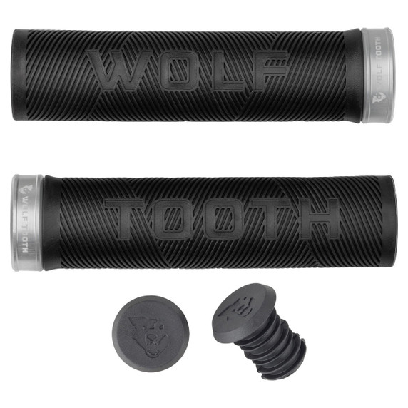 Wolf Tooth Echo Lock-On Grips Black/Raw Silver