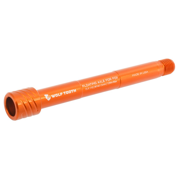Wolf Tooth Floating Axle for Fox Suspension Forks Orange