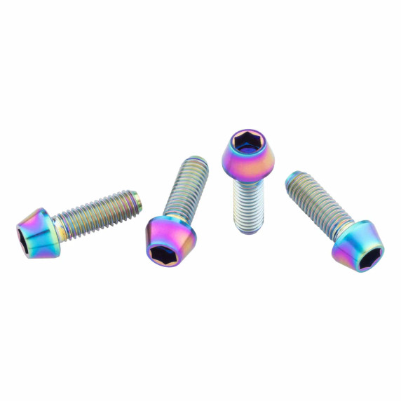 Wolf Tooth Ti Bottle Cage Bolts Rainbow
