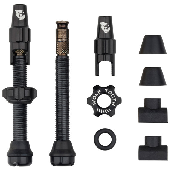 Wolf Tooth Tubeless Valve Kit for Clik Valves 44mm Black
