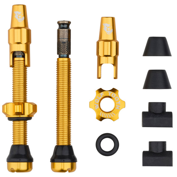 Wolf Tooth Tubeless Valve Kit for Clik Valves 44mm Gold