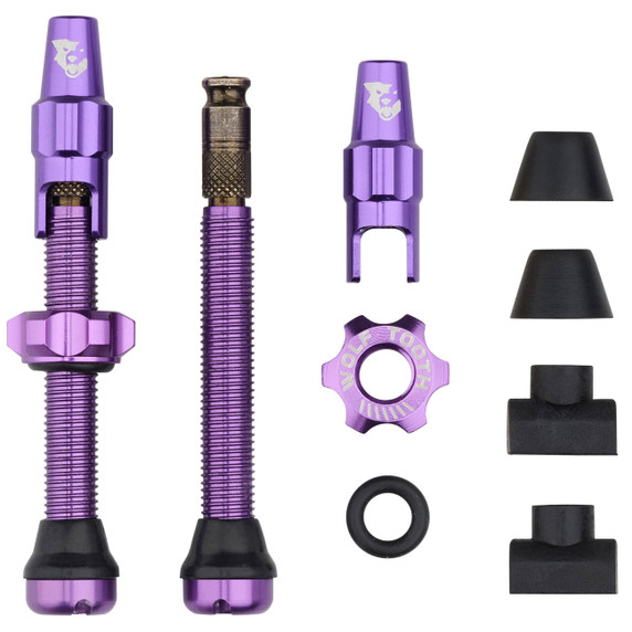 Wolf Tooth Tubeless Valve Kit for Clik Valves 44mm Ultraviolet Purple
