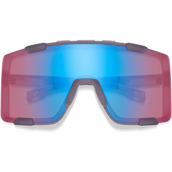 Smith Syncline Sunglasses Matte Meteorite Crystal W/ ChromaPop Low Light Rose Blue Mirror Lens