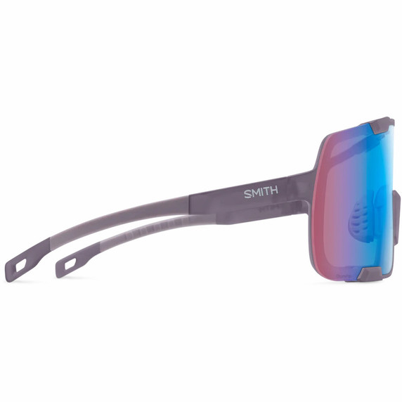 Smith Syncline Sunglasses Matte Meteorite Crystal W/ ChromaPop Low Light Rose Blue Mirror Lens