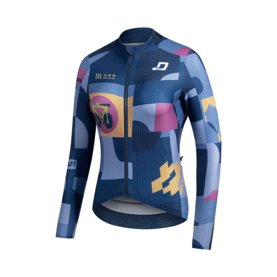 Santic Difos Van Sko Thermal L/S Jersey Blue