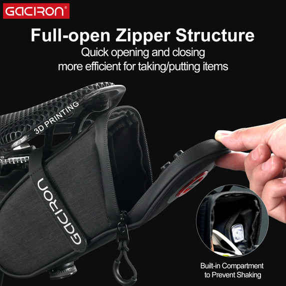 Gaciron Bird Nest Aero Saddle Bag w/Smart Tail Light