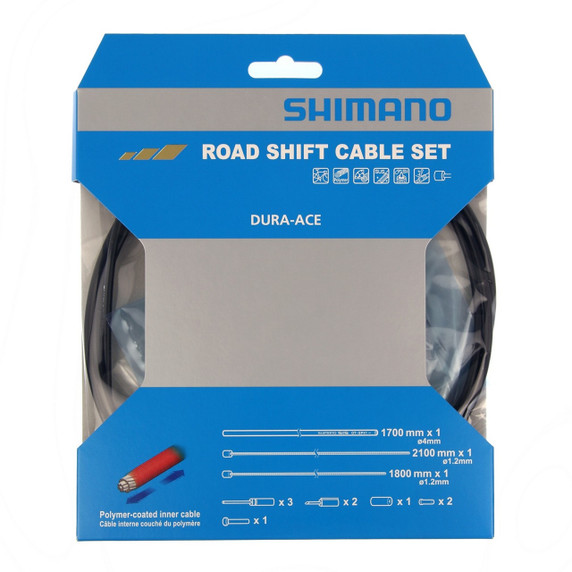 Shimano Dura-Ace ST-9000 Polymer Coated Road Shift Cable Set Black