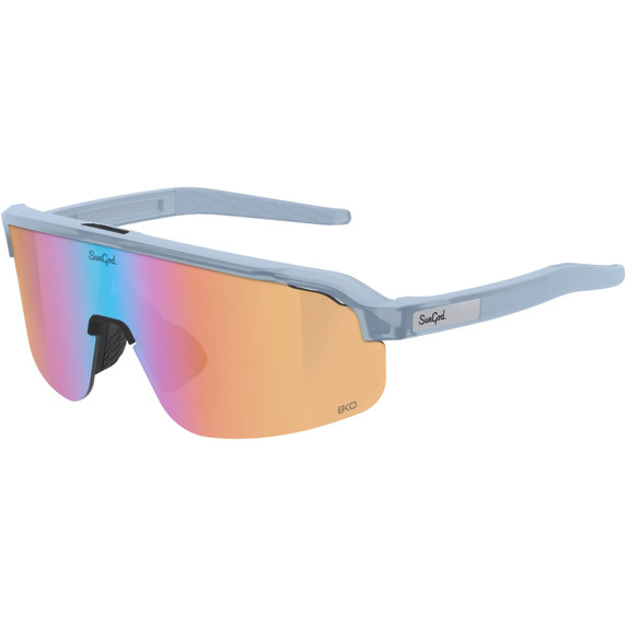 Sungod FORTY2s Sunglasses Frosted Glacier Blue with IRIS HV Blue Lens
