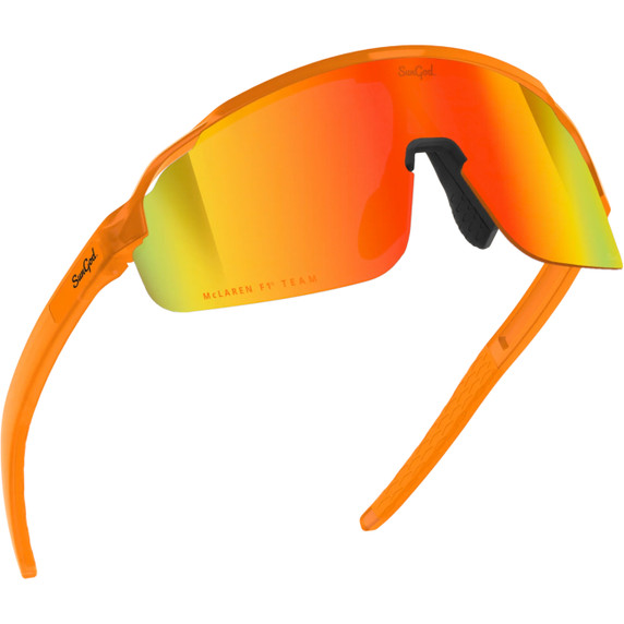 Sungod McLaren F1 Team Papaya FORTY2s Sunglasses Frosted Papaya with Fire Lens