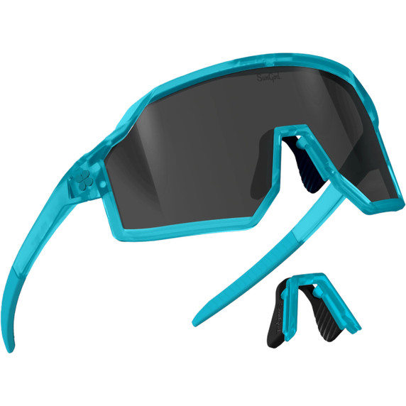 Sungod Vulcans Full-frame Sunglasses Aurora Blue with Smoke Lens