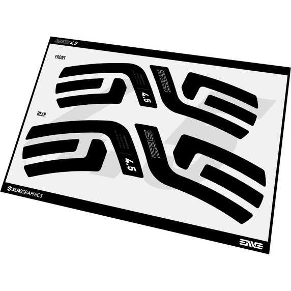 Slik Graphics ENVE SES 4.5 Decal Kit Premium Foil Black/White Gloss