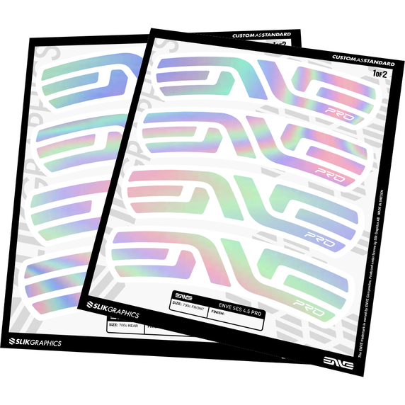Slik Graphics ENVE SES 4.5 PRO Decal Kit Premium Foil Rainbow Chrome Gloss