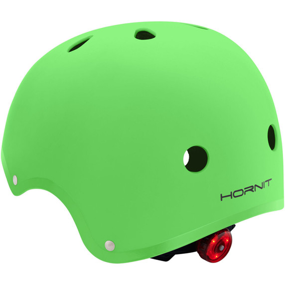 Hornit Cycle Helmet w/LED Light Iguana Green SM