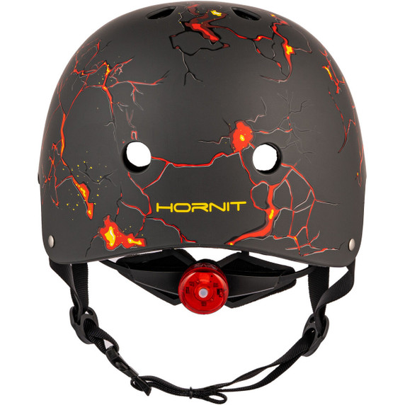 Hornit Cycle Helmet w/LED Light Lava