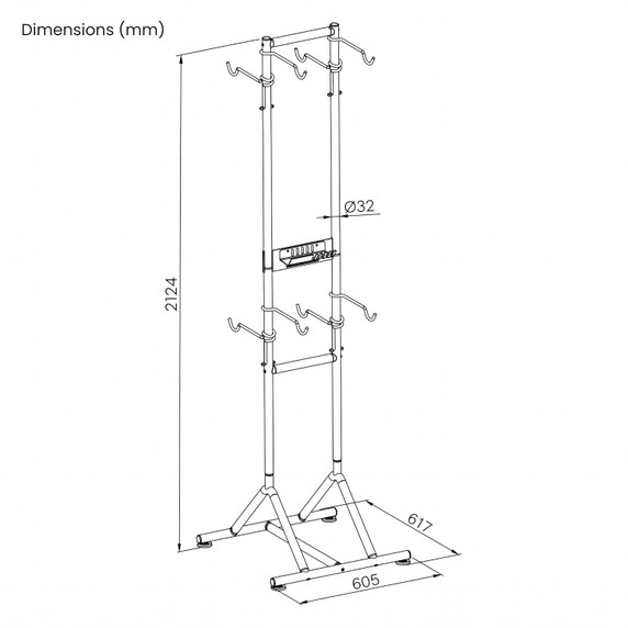 Bike Rakz 4 Bike Floor Storage Stand