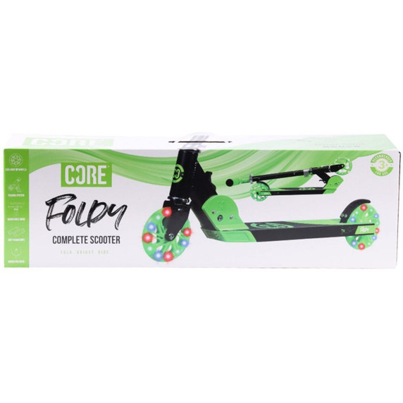 CORE Kids Foldy Scooter LED Wheels Green