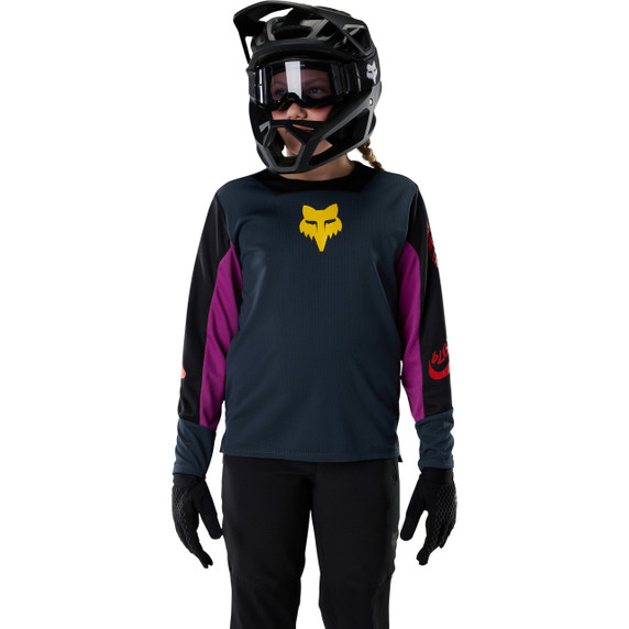 Fox Defend Long Sleeve Youth Jersey Creation Galaxy Blue