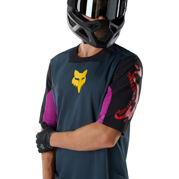 Fox Defend Short Sleeve Men's Jersey Creation Galaxy Blue