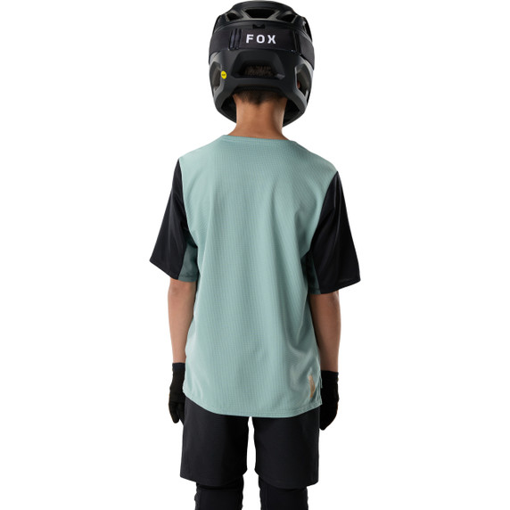 Fox Defend Short Sleeve Youth Jersey Arctic Blue