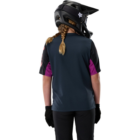 Fox Defend Short Sleeve Youth Jersey Creation Galaxy Blue
