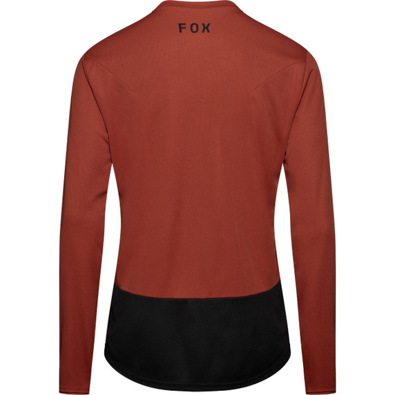 Fox Ranger Long Sleeve Men's Jersey Fox Head Amber Scarlet