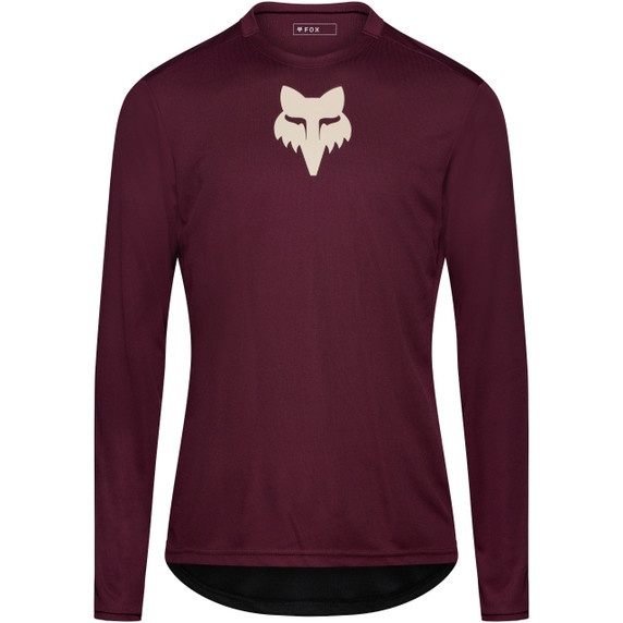 Fox Ranger Long Sleeve Men's Jersey Fox Head Dark Maroon