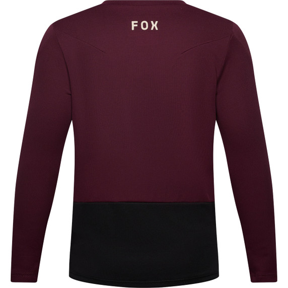 Fox Ranger Long Sleeve Youth Jersey Fox Head Dark Maroon