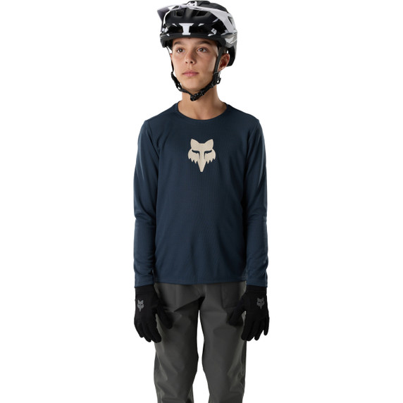 Fox Ranger Long Sleeve Youth Jersey Fox Head Galaxy Blue
