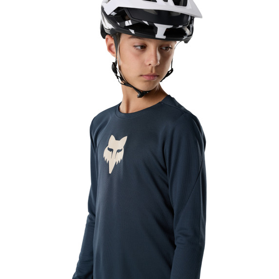Fox Ranger Long Sleeve Youth Jersey Fox Head Galaxy Blue
