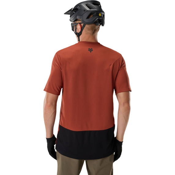 Fox Ranger Short Sleeve Men's Jersey Wordmark Amber Scarlet