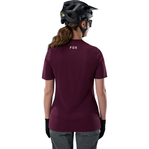 Fox Ranger Short Sleeve Women's Jersey Fox Head Dark Maroon