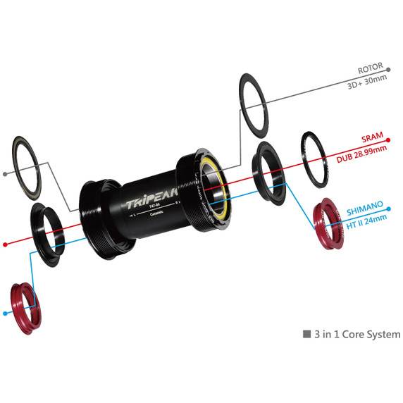 Tripeak G5 Hybrid Ceramic 3-in-1 (24/29/30mm) ITA 70mm Bottom Bracket