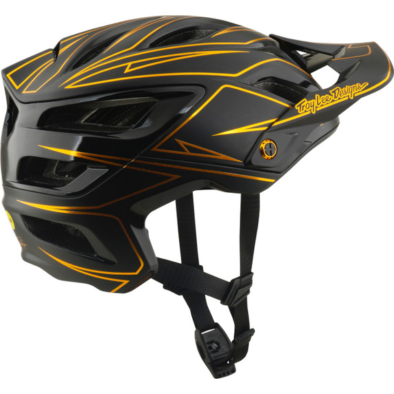 Troy Lee Designs A3 AS Unisex Helmet Pinstripe Black