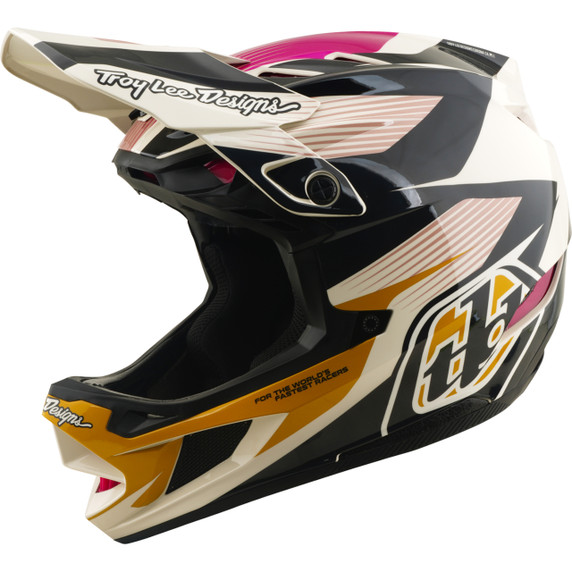 Troy Lee Designs D4 Polyacrylite Unisex Helmet Turbo Acid/Fuchsia